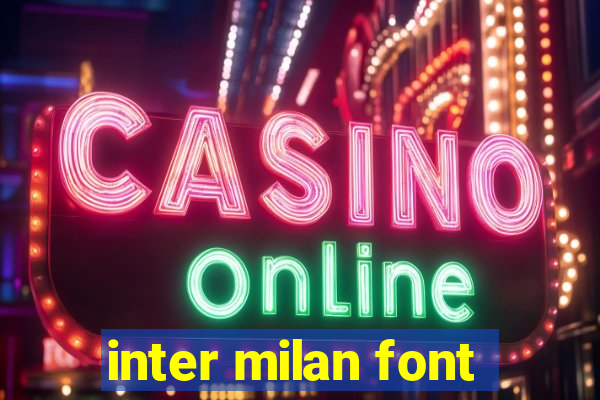 inter milan font