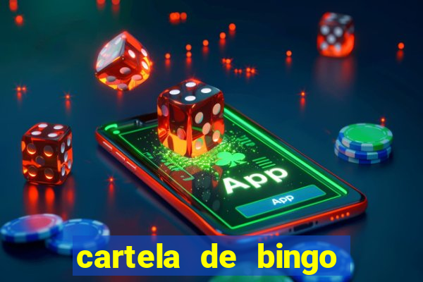 cartela de bingo cha de bebe