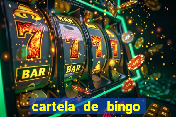 cartela de bingo cha de bebe