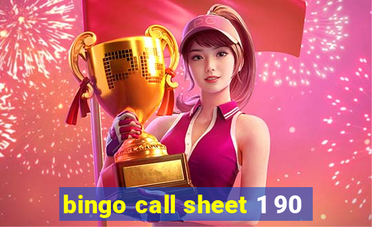 bingo call sheet 1 90