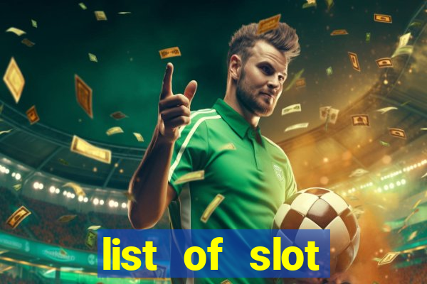 list of slot machines at jake's 58