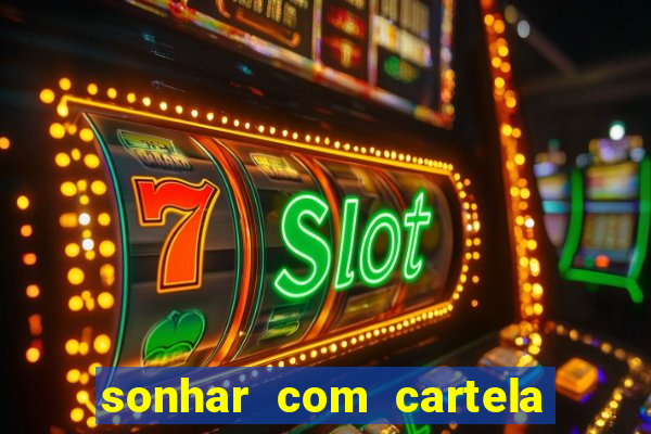 sonhar com cartela de bingo